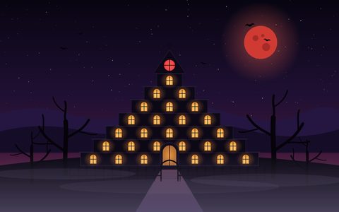 The house under a blood moon.